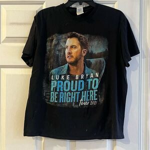 Luke Bryan 2021 Tour T-Shirt Men's Large Black Concert Tee